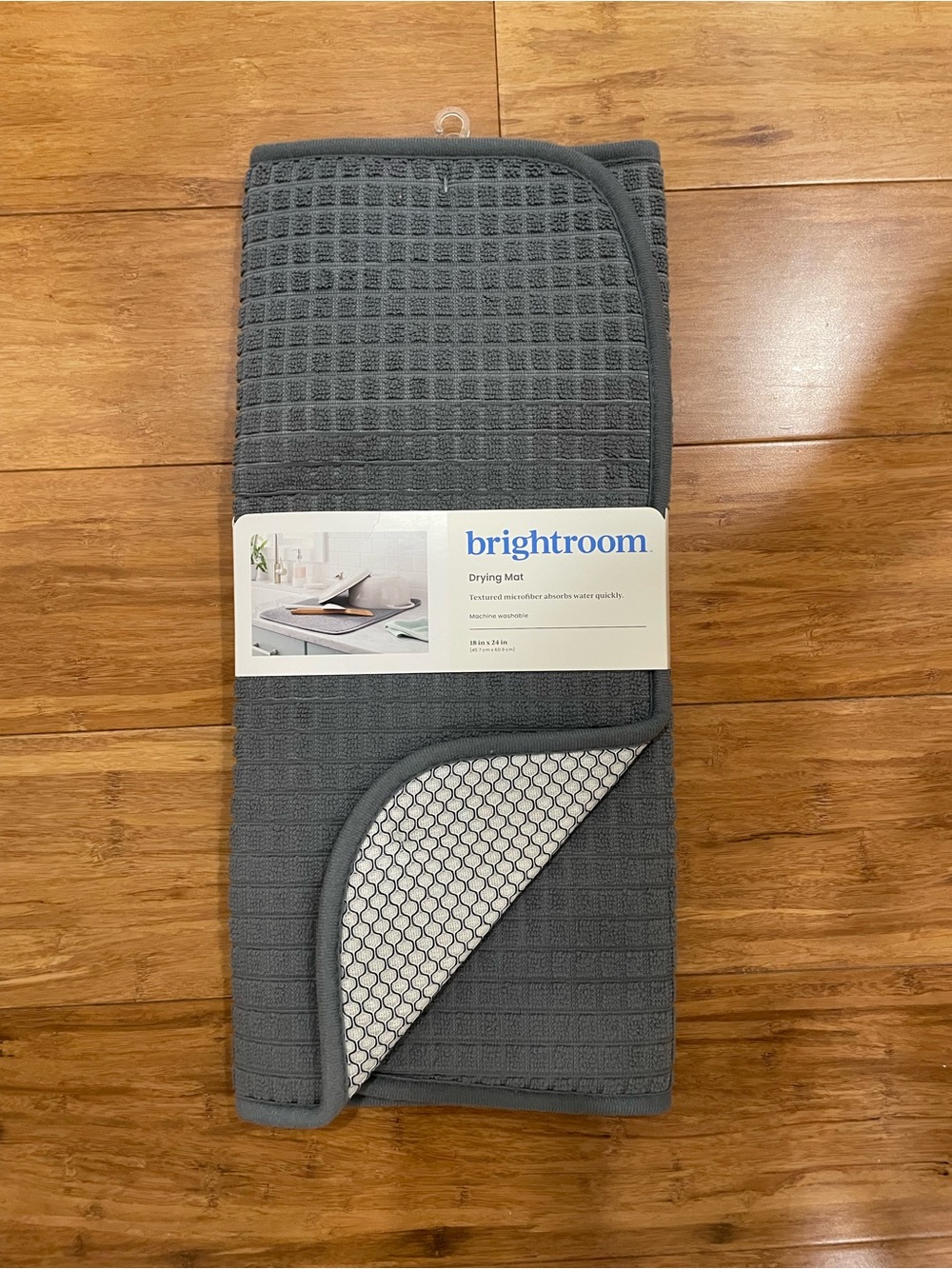 Brightroom Gray Waffle Weave Drying Mat